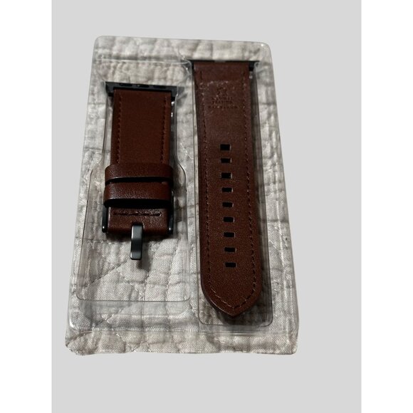 Leather Replacement Watch Band 45mm 44mm Brown Strap/Smart / Traditional Watches - Picture 5 of 7